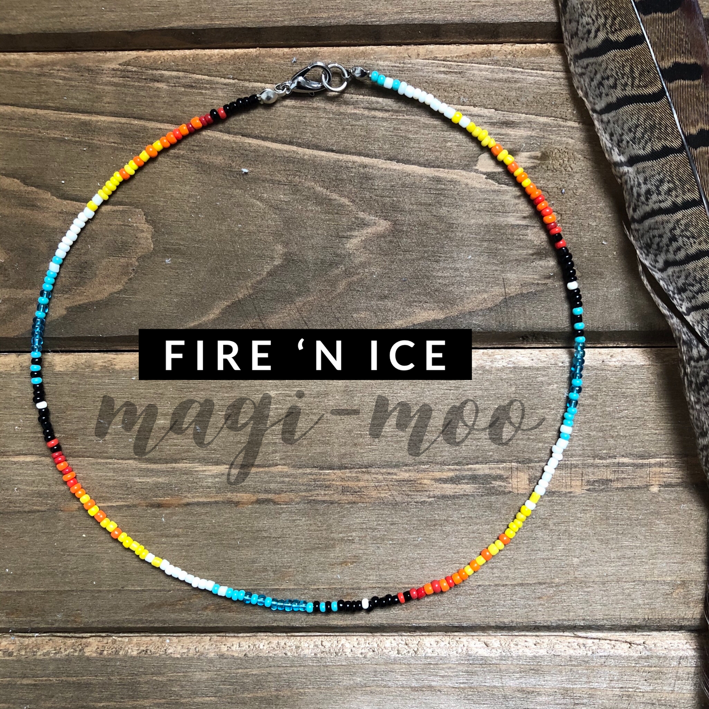 Fire n Ice Serape Choker Necklace