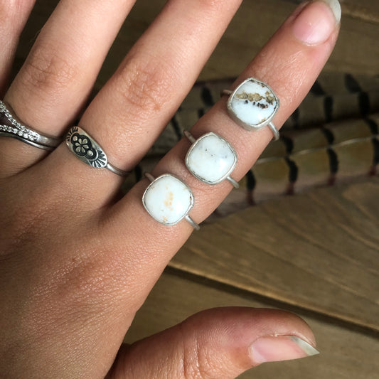 White Buffalo Stacker Rings