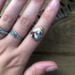 Purple Dahlia + Bronze Ring (size 6)