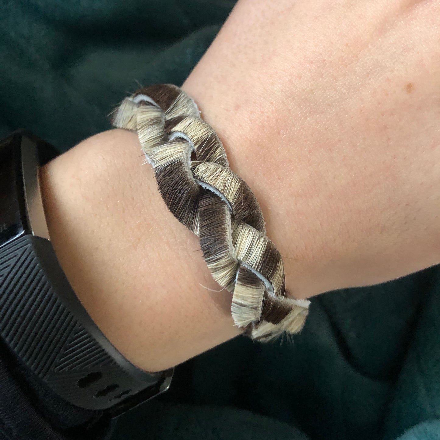 Braided Cowhide Bracelet (size 7.5)