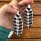 Buffalo Plaid Fringe Earrings