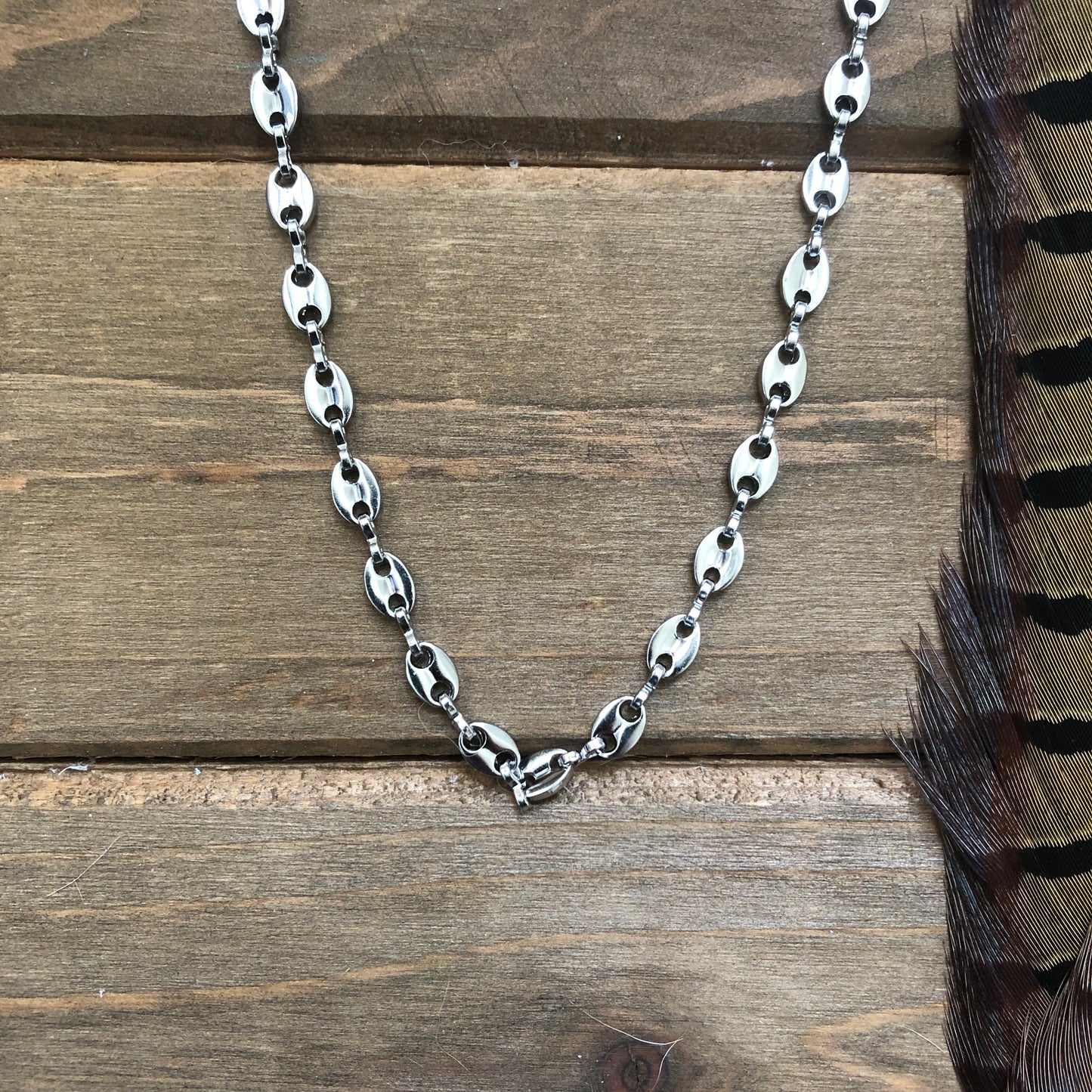 Silver Coffee Coffee Coffee chain Necklace