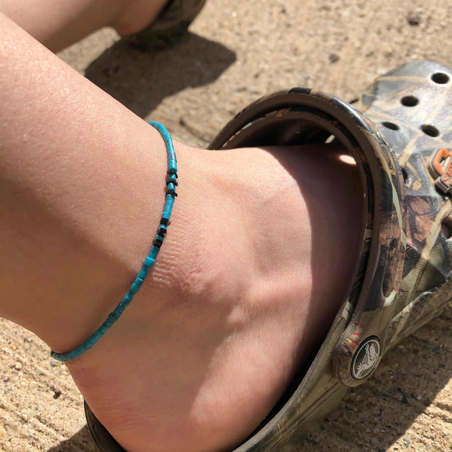 Stillwater -Turquoise Heishi Anklet