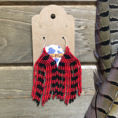 Buffalo Plaid Fringe Earrings