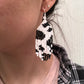 Cow Print Fringe Earrings