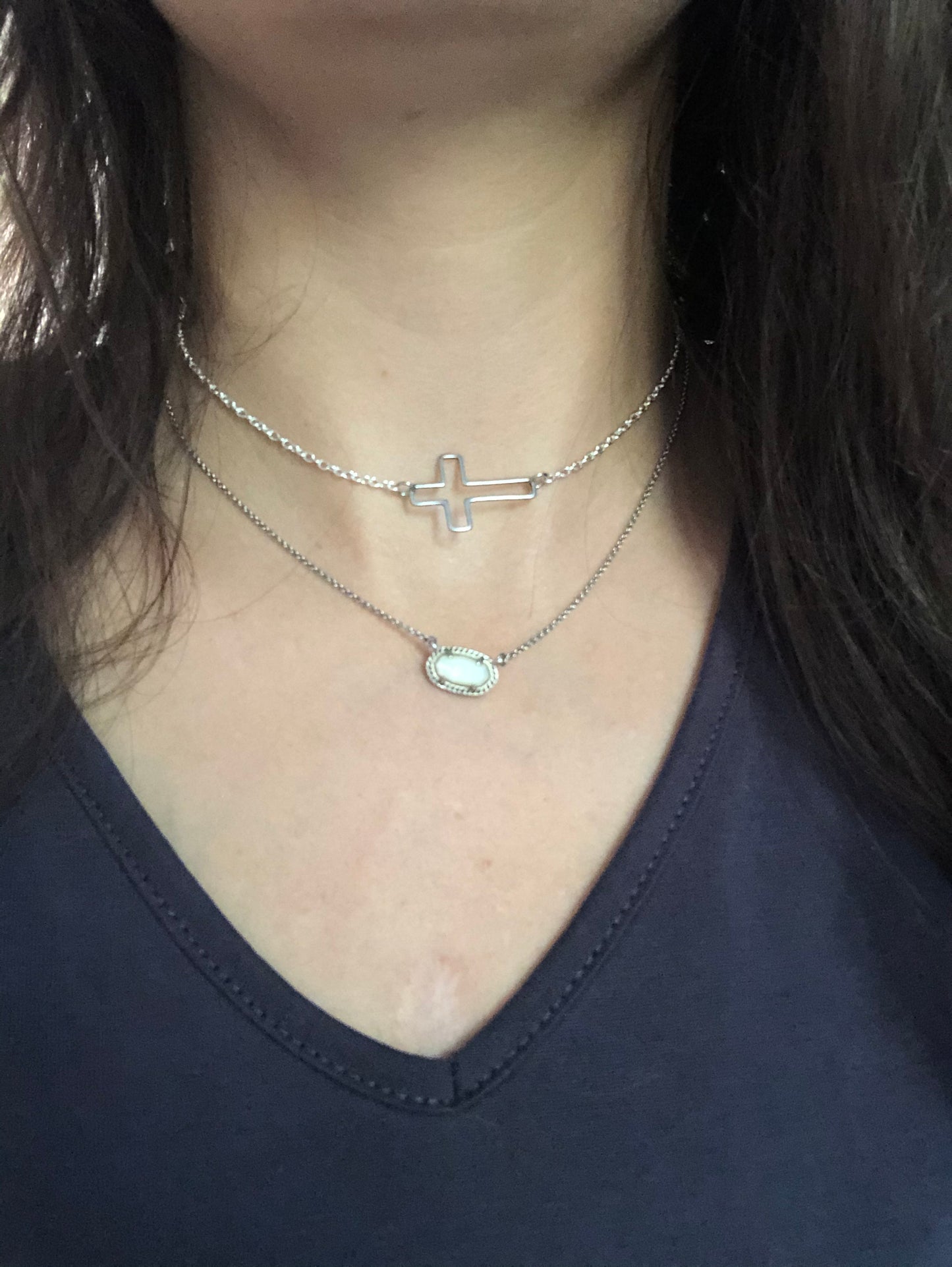 Blessed - Open cross, simple choker-necklace (14inches or 16inch option)