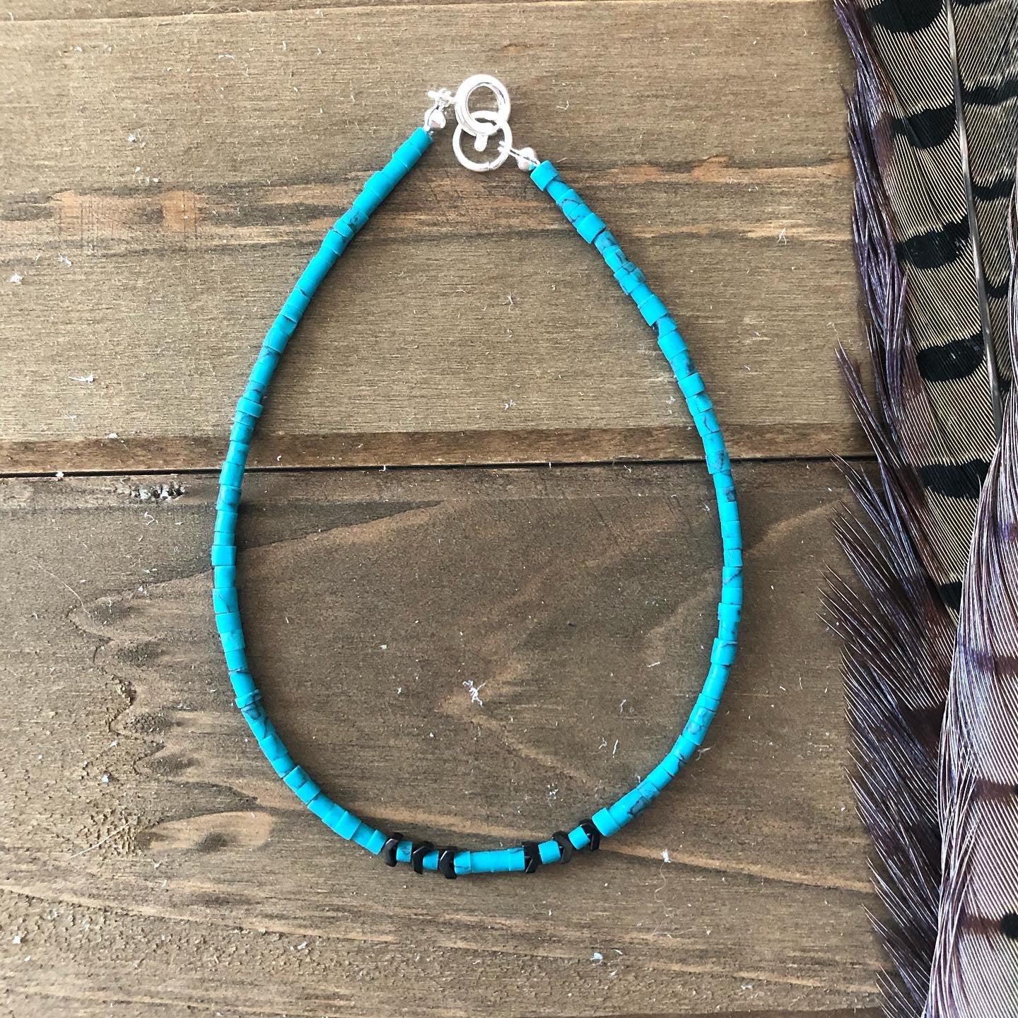 Stillwater -Turquoise Heishi Anklet