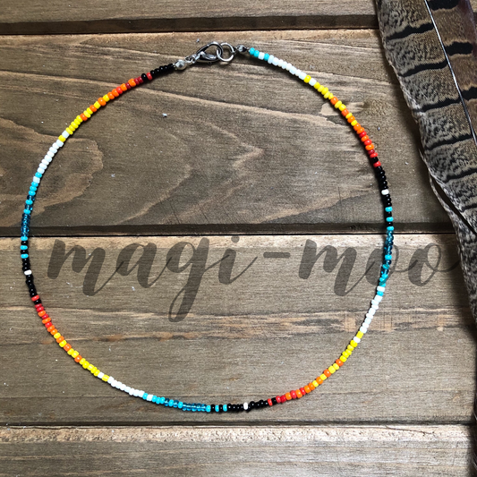 Fire n Ice Serape Choker Necklace