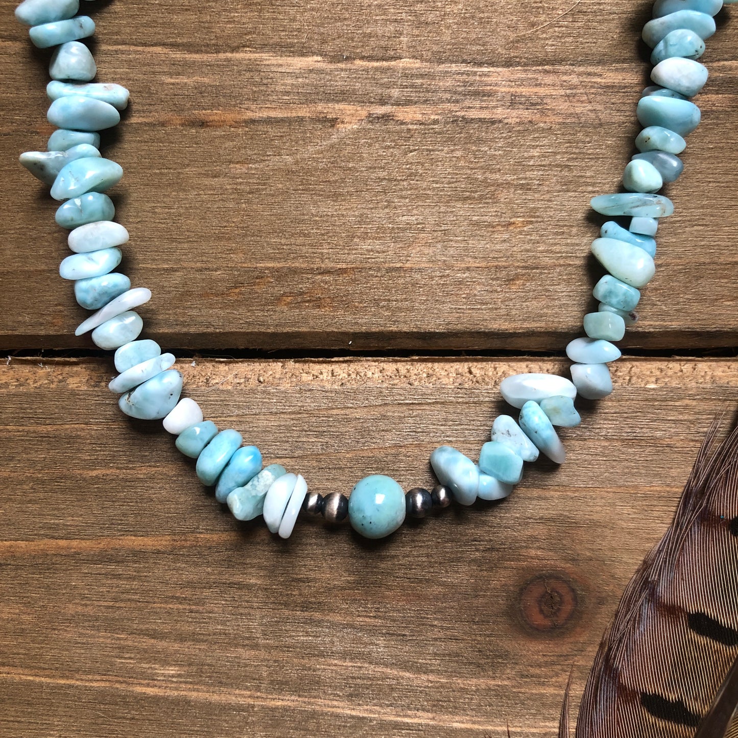 Larimar + Navajo Pearl Necklace