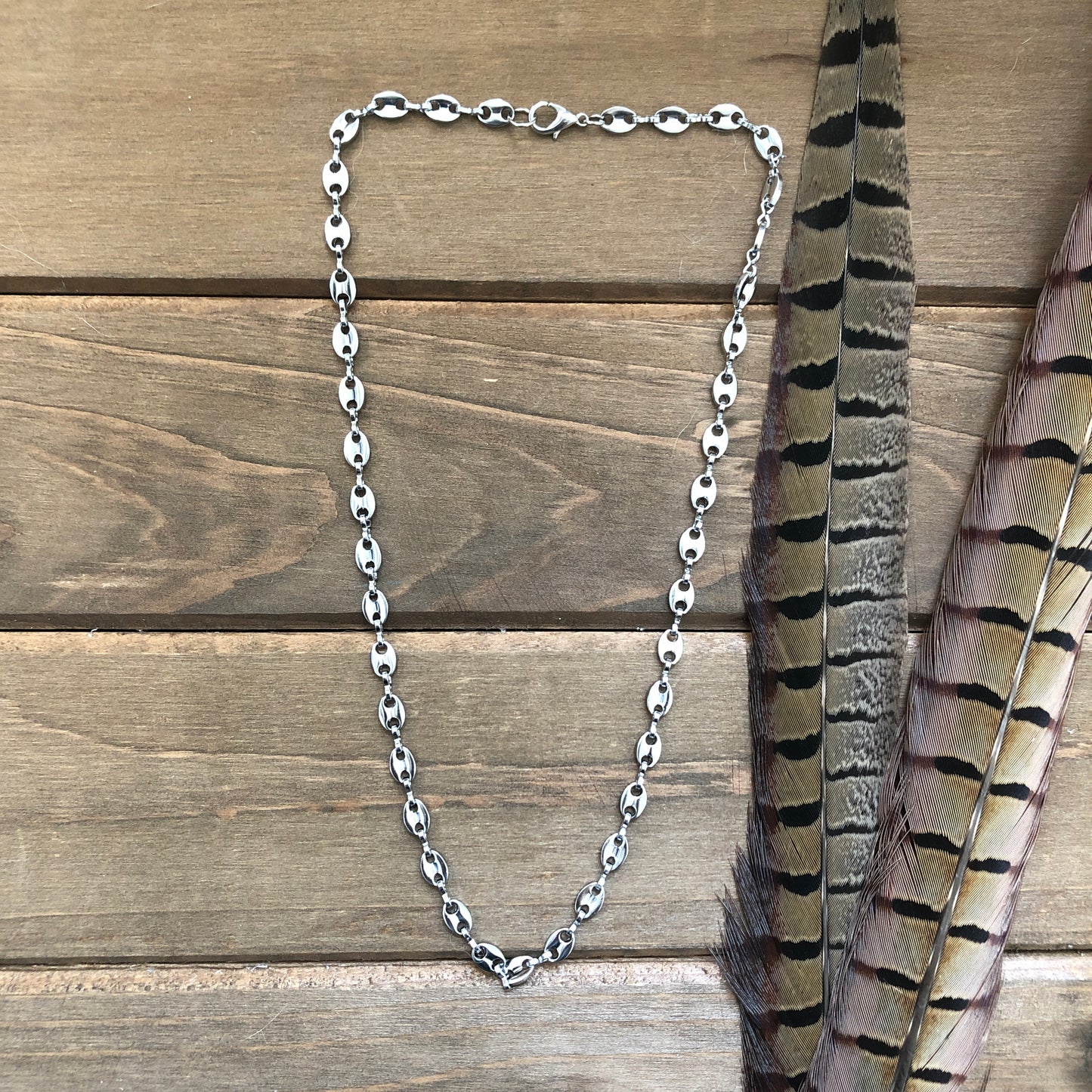 Silver Coffee Coffee Coffee chain Necklace