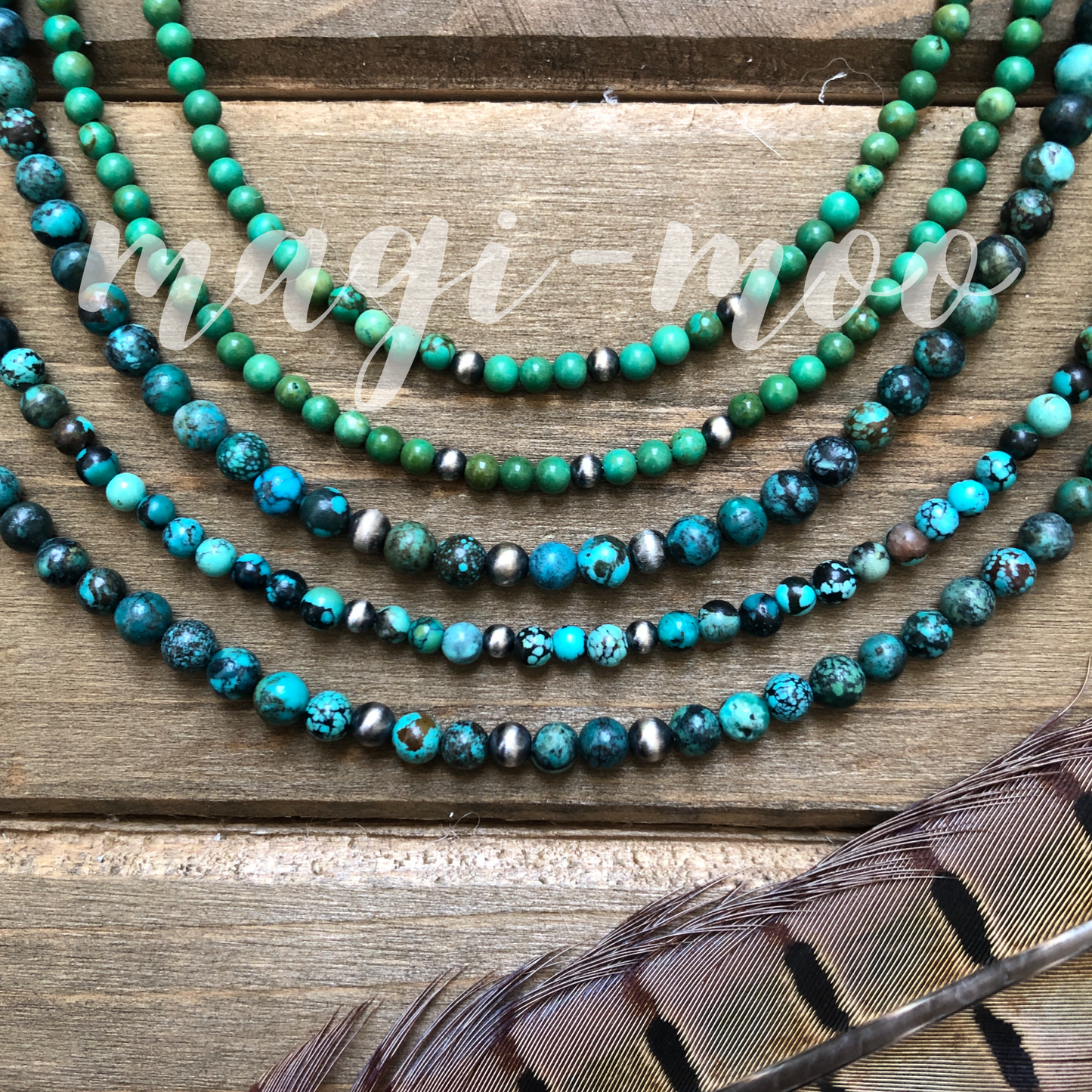 June Bug -Turquoise & Navajo Pearl Necklace