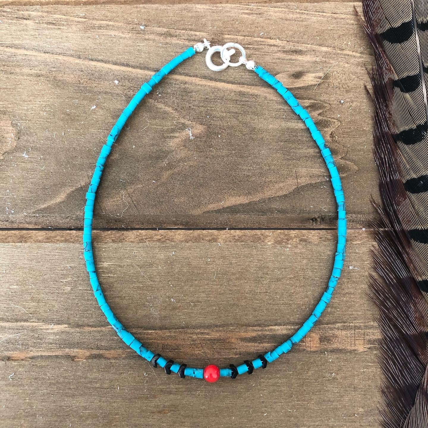 Stillwater -Turquoise Heishi Anklet