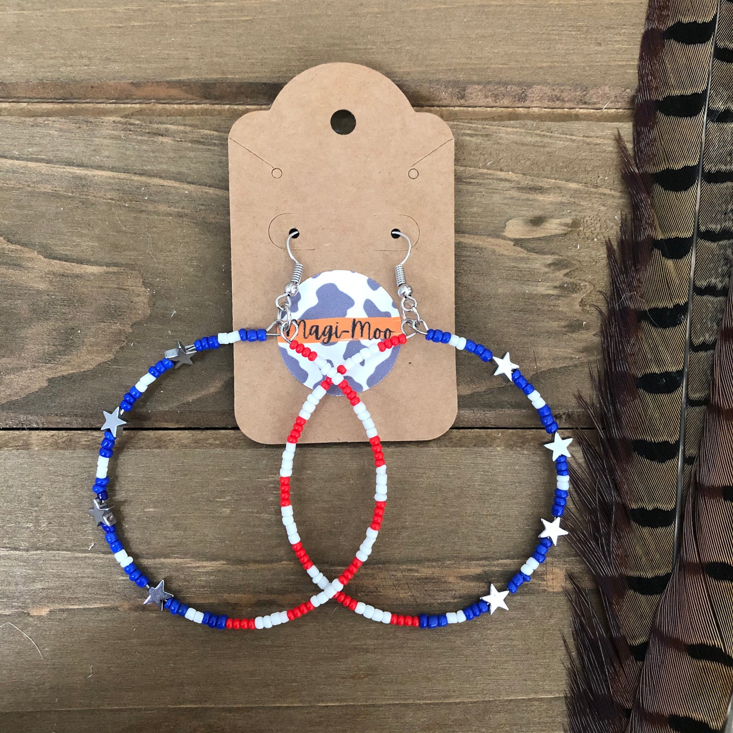 Stars n Stripes -Hoop Earrings